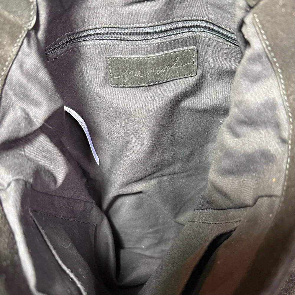 Free People Black Suede Backpack
